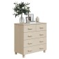 vidaXL Aparador HAMAR madera de pino maciza marrón miel 79x40x80cm vidaXL Aparador HAMAR madera de pino maciza marrón miel 79x40x80cm
