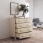 vidaXL Aparador HAMAR madera de pino maciza marrón miel 79x40x80cm vidaXL Aparador HAMAR madera de pino maciza marrón miel 79x40x80cm