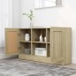 vidaXL Aparador madera contrachapada color roble Sonoma 120x30,5x70 cm vidaXL Aparador madera contrachapada color roble Sonoma 120x30,5x70 cm