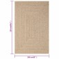vidaXL Alfombra con aspecto de yute interior y exterior 160x230 cm vidaXL Alfombra con aspecto de yute interior y exterior 160x230 cm