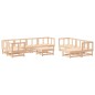 vidaXL Juego de muebles de jardín 10 piezas y cojines madera maciza vidaXL Juego de muebles de jardín 10 piezas y cojines madera maciza