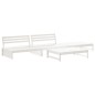 vidaXL Juego de muebles jardín 4 piezas y cojines madera maciza blanco vidaXL Juego de muebles jardín 4 piezas y cojines madera maciza blanco