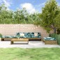 vidaXL Juego de muebles jardín 5 pzas y cojines madera pino impregnada vidaXL Juego de muebles jardín 5 pzas y cojines madera pino impregnada