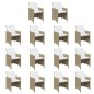 vidaXL Set de comedor jardín 15 pzas con cojines ratán sintético beige vidaXL Set de comedor jardín 15 pzas con cojines ratán sintético beige