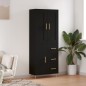 vidaXL Aparador alto madera contrachapada negro 69,5x34x180 cm vidaXL Aparador alto madera contrachapada negro 69,5x34x180 cm