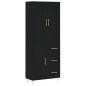 vidaXL Aparador alto madera contrachapada negro 69,5x34x180 cm vidaXL Aparador alto madera contrachapada negro 69,5x34x180 cm