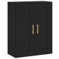 vidaXL Aparador alto madera contrachapada negro 69,5x34x180 cm vidaXL Aparador alto madera contrachapada negro 69,5x34x180 cm