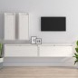vidaXL Muebles para TV 4 piezas madera maciza de pino blanco vidaXL Muebles para TV 4 piezas madera maciza de pino blanco