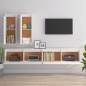 vidaXL Muebles para TV 4 piezas madera maciza de pino blanco vidaXL Muebles para TV 4 piezas madera maciza de pino blanco