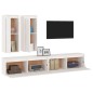 vidaXL Muebles para TV 4 piezas madera maciza de pino blanco vidaXL Muebles para TV 4 piezas madera maciza de pino blanco