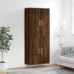 vidaXL Aparador alto madera contrachapada marrón roble 69,5x34x180 cm
