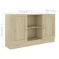 vidaXL Aparador madera contrachapada color roble Sonoma 120x30,5x70 cm vidaXL Aparador madera contrachapada color roble Sonoma 120x30,5x70 cm