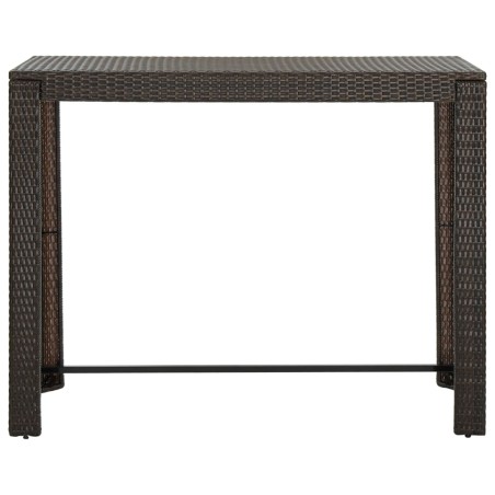 vidaXL Mesa alta de jardín ratán sintético marrón 140,5x60,5x110,5 cm