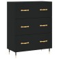 vidaXL Aparador alto madera contrachapada negro 69,5x34x180 cm vidaXL Aparador alto madera contrachapada negro 69,5x34x180 cm