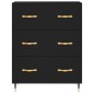 vidaXL Aparador alto madera contrachapada negro 69,5x34x180 cm vidaXL Aparador alto madera contrachapada negro 69,5x34x180 cm
