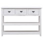 vidaXL Aparador madera maciza de paulownia blanco antiguo 108x30x76 cm vidaXL Aparador madera maciza de paulownia blanco antiguo 108x30x76 cm