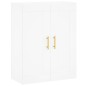 vidaXL Aparador alto madera contrachapada blanco 69,5x34x180 cm