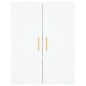 vidaXL Aparador alto madera contrachapada blanco 69,5x34x180 cm
