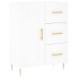 vidaXL Aparador alto madera contrachapada blanco 69,5x34x180 cm