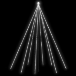 vidaXL Luces árbol Navidad interior/exterior 1300 LED blanco frío 8 m