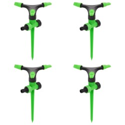 vidaXL Aspersores giratorios 4 uds verde negro 16x13,5x25,5 cm ABS&PP