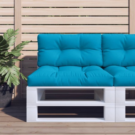 vidaXL Cojín para sofá de palets de tela azul 70x40x12 cm