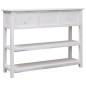 vidaXL Aparador madera maciza de paulownia blanco antiguo 108x30x76 cm vidaXL Aparador madera maciza de paulownia blanco antiguo 108x30x76 cm