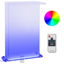 vidaXL Fuente de piscina con set de conector y luces RGB acrílico 51cm