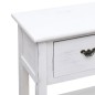 vidaXL Aparador madera maciza de paulownia blanco antiguo 108x30x76 cm vidaXL Aparador madera maciza de paulownia blanco antiguo 108x30x76 cm
