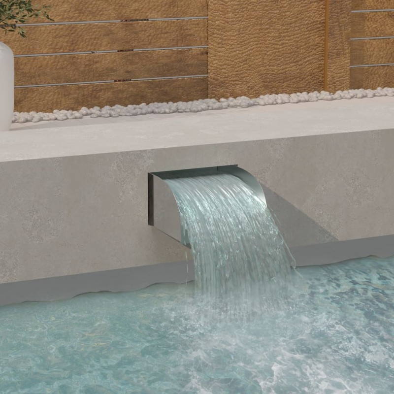 vidaXL Cascada de jardín con LEDs acero inoxidable 304 30x34x14 cm vidaXL Cascada de jardín con LEDs acero inoxidable 304 30x34x14 cm