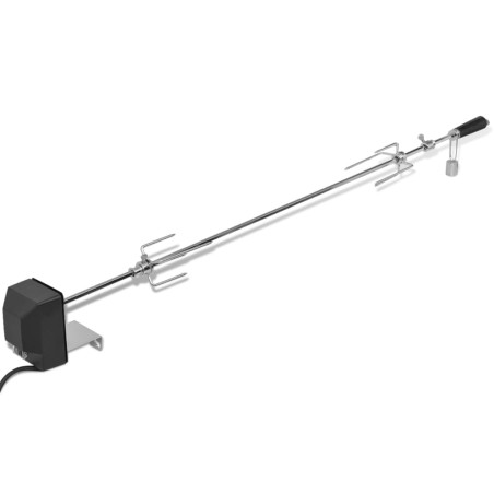 vidaXL Espetón para asados y barbacoa con motor acero 1200 mm