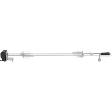 vidaXL Espetón para asados y barbacoa con motor acero 1200 mm