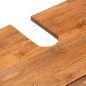 vidaXL Juego muebles de baño 4 pzas madera maciza mango marrón y negro vidaXL Juego muebles de baño 4 pzas madera maciza mango marrón y negro