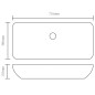 vidaXL Lavabo lujoso rectangular ceráminca blanco 71x39 cm vidaXL Lavabo lujoso rectangular ceráminca blanco 71x39 cm