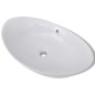 vidaXL Lavabo ovalado y orificio desbordamiento cerámica 59x38,5 cm vidaXL Lavabo ovalado y orificio desbordamiento cerámica 59x38,5 cm