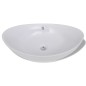 vidaXL Lavabo ovalado y orificio desbordamiento cerámica 59x38,5 cm vidaXL Lavabo ovalado y orificio desbordamiento cerámica 59x38,5 cm