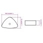 vidaXL Lavabo triangular de cerámica blanco 50,5x41x12 cm vidaXL Lavabo triangular de cerámica blanco 50,5x41x12 cm