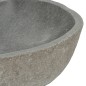 vidaXL Lavabo de piedra de río ovalada 37-46 cm vidaXL Lavabo de piedra de río ovalada 37-46 cm