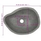 vidaXL Lavabo de piedra de río ovalada 37-46 cm vidaXL Lavabo de piedra de río ovalada 37-46 cm