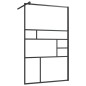 vidaXL Mampara ducha accesible vidrio ESG transparente negro 100x195cm vidaXL Mampara ducha accesible vidrio ESG transparente negro 100x195cm