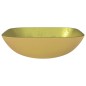 vidaXL Lavabo de vidrio dorado 42x42x14 cm vidaXL Lavabo de vidrio dorado 42x42x14 cm