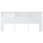 vidaXL Mueble cabecero blanco 220x19x103,5 cm