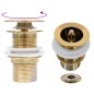 vidaXL Lavabo grifo tapón pulsador cristal templado marrón vidaXL Lavabo grifo tapón pulsador cristal templado marrón
