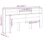 vidaXL Mueble cabecero blanco 220x19x103,5 cm