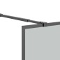 vidaXL Mampara ducha con estante vidrio ESG y aluminio negro 100x195cm vidaXL Mampara ducha con estante vidrio ESG y aluminio negro 100x195cm