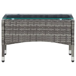vidaXL Mesa de centro de ratán sintético gris 60x40x36 cm