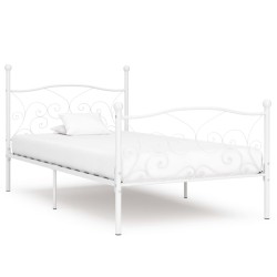 vidaXL Estructura de cama con somier metal blanco 100x200 cm