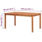 vidaXL Mesa de jardín madera maciza de acacia 150x90x74 cm vidaXL Mesa de jardín madera maciza de acacia 150x90x74 cm