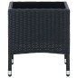 vidaXL Mesa de jardín ratán sintético negro 40x40x45 cm vidaXL Mesa de jardín ratán sintético negro 40x40x45 cm