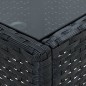vidaXL Mesa de jardín ratán sintético negro 40x40x45 cm vidaXL Mesa de jardín ratán sintético negro 40x40x45 cm